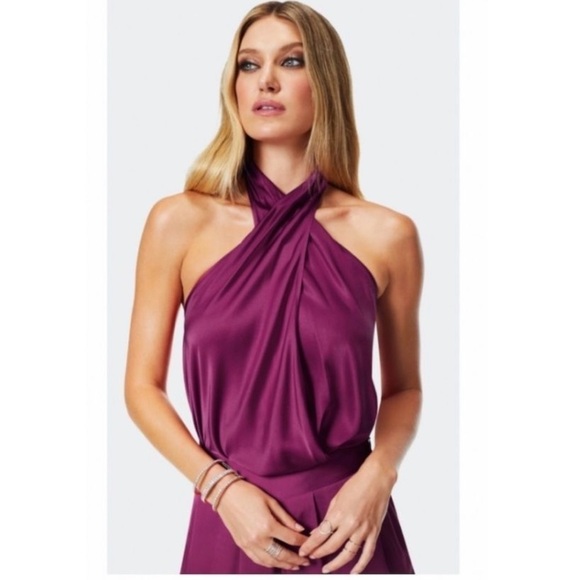 Ramy Brook Tops - Ramy Brook Harriet 6-Way Halter Top in Mulberry.